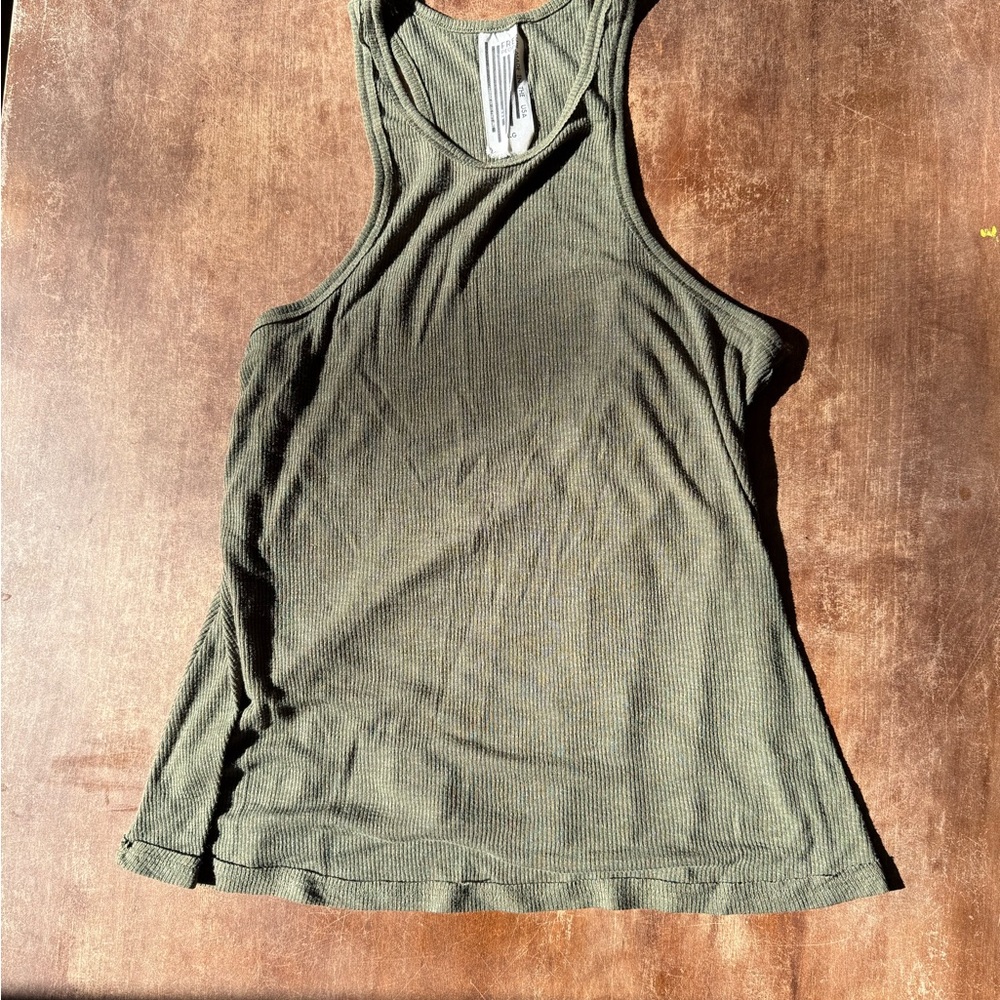 Free People Olive Green Sleeveless Women's Top